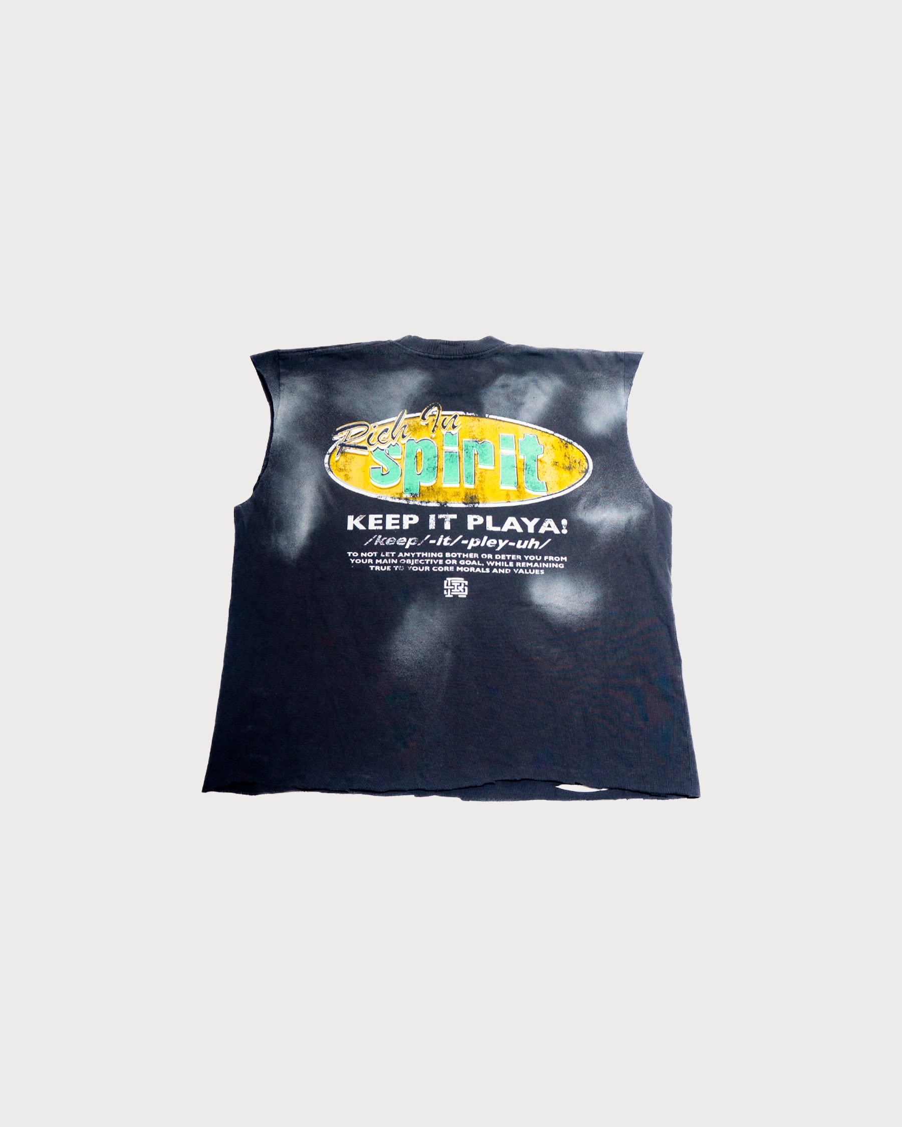 Should’ve Kept It Playa Cutoff Rhinestone Shirt